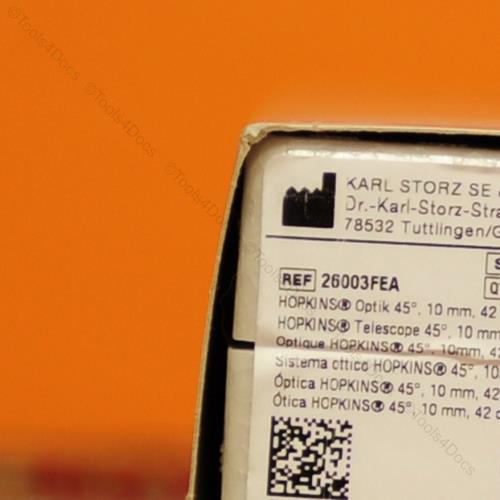 Brand New Storz 26003FEA Telescope 45deg, 10mm, 42cm, autoclave (New Body Style)