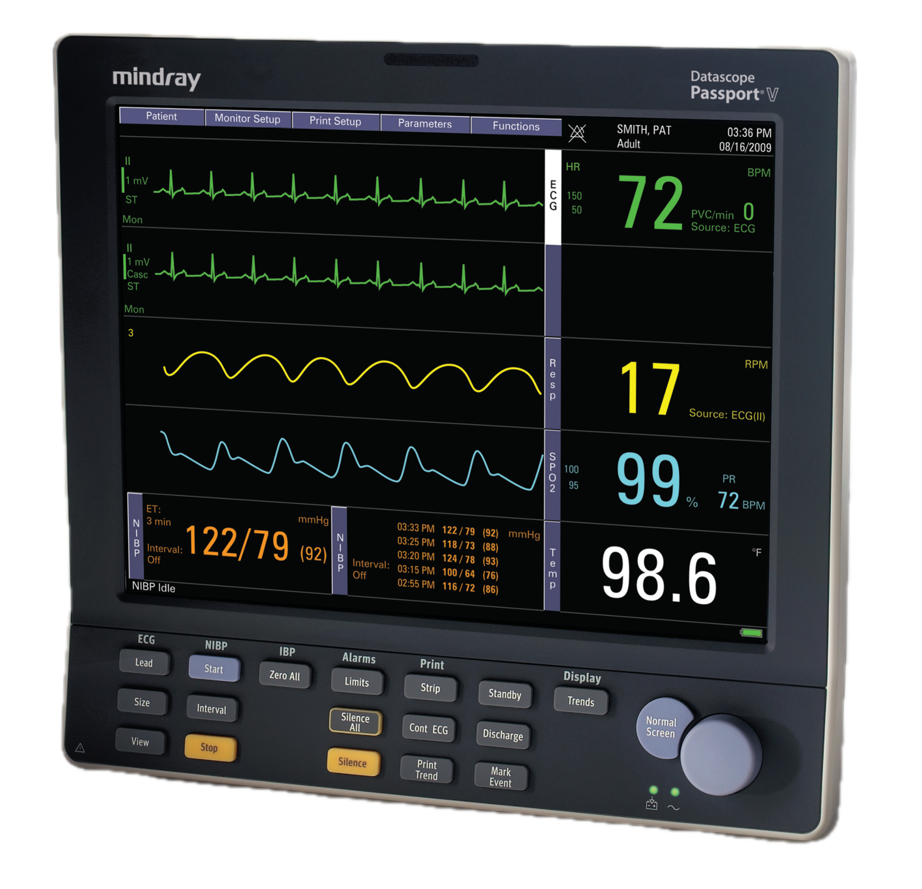 Mindray Datascope Passport V Patient Monitor