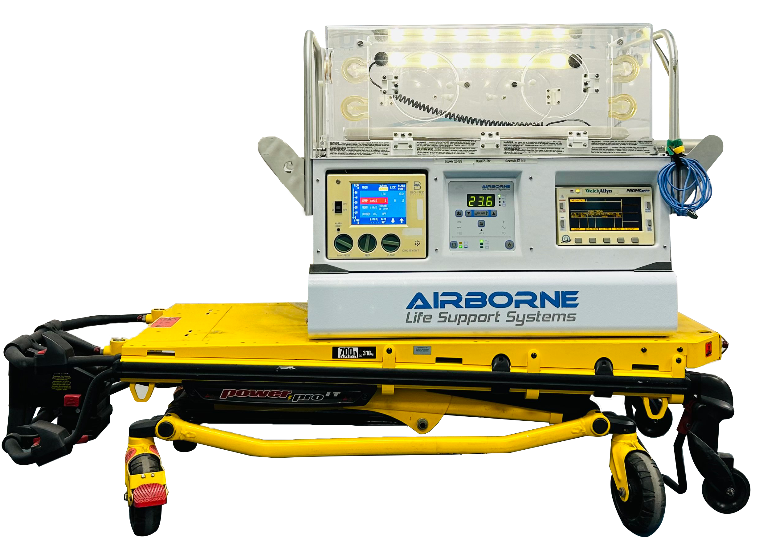 Air Borne Life Support Systems Infant Transport Incubator