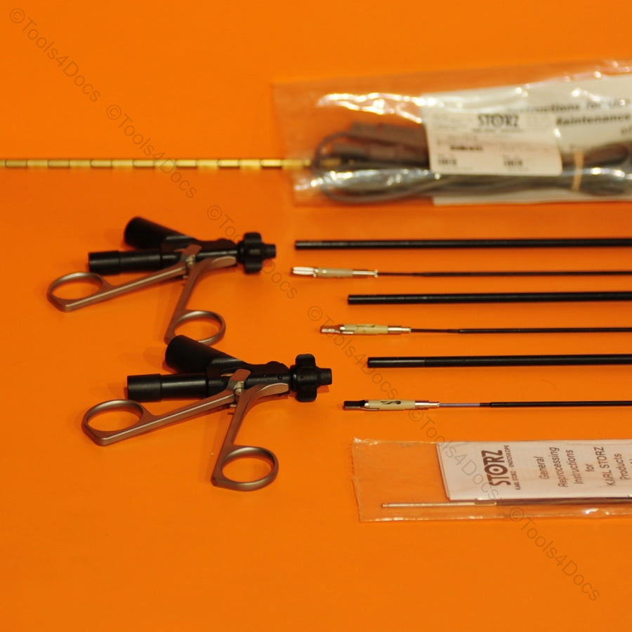 Lot of Karl Storz RoBi Laparoscopic Bipolar Forceps and Inserts