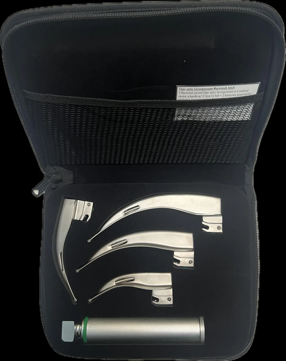 Fibre Optic Laryngoscope Set — Macintosh, Adult