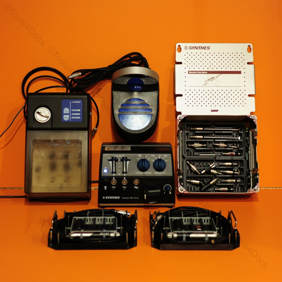 Large Synthes Electric Pen Drive Set with 2x Pen Drive Units and Accessories