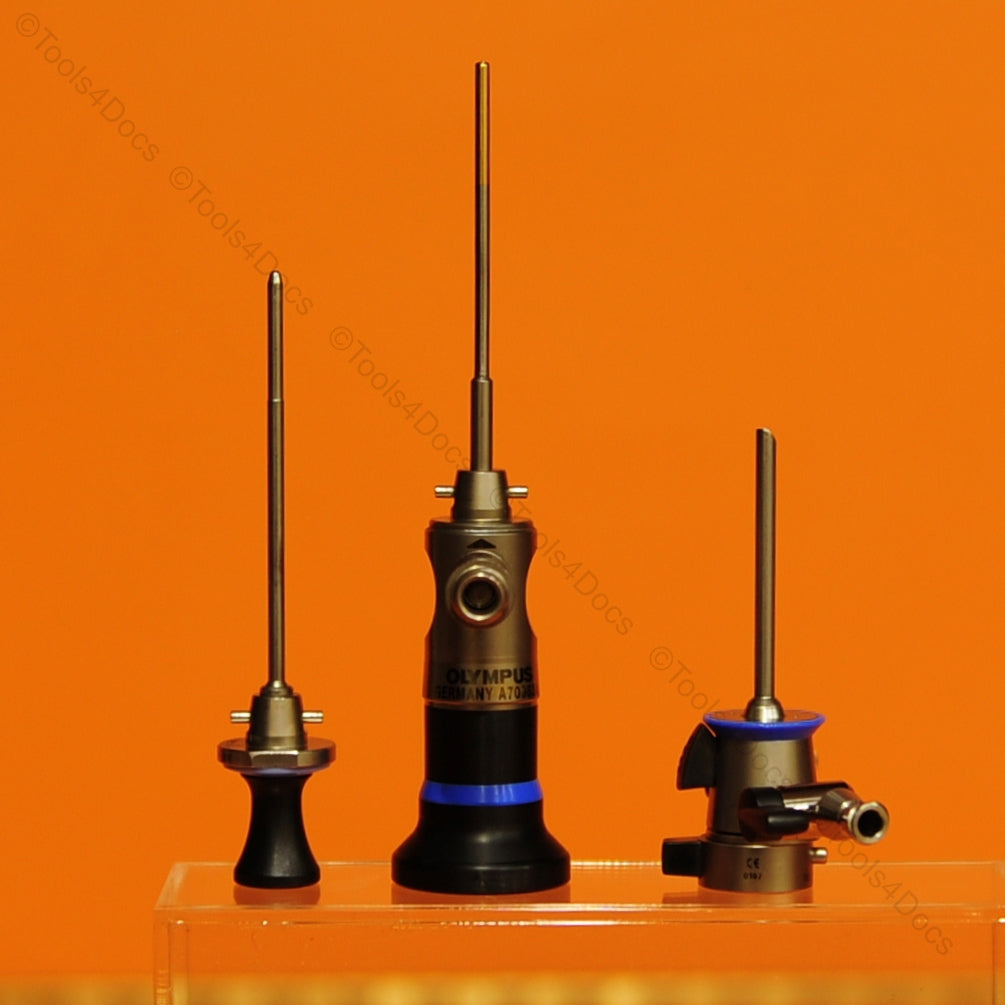 Olympus A70963A 2.7mm 30-deg Arthroscope w/ 2-Stopcock Trocar Obturator