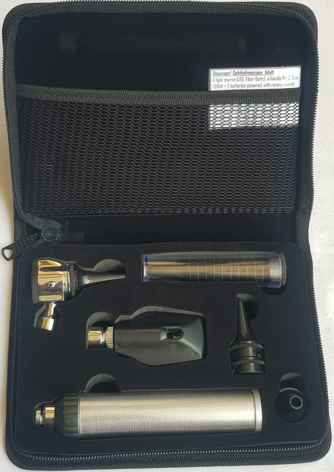Adult Otoscope & Ophthalmoscope Set — 2-in-1 Diagnostic Kit with C-cell Handle
